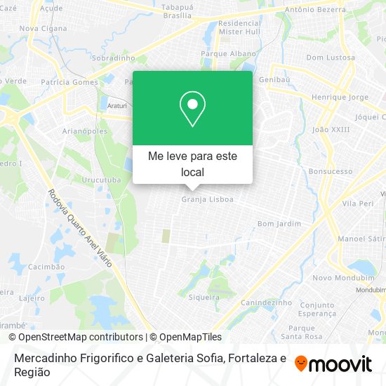 Mercadinho Frigorifico e Galeteria Sofia mapa