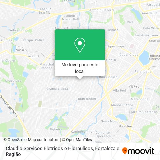 Claudio Serviços Eletricos e Hidraulicos mapa