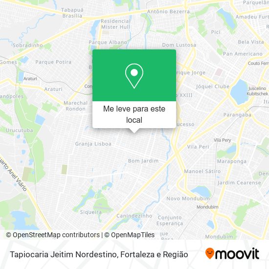 Tapiocaria Jeitim Nordestino mapa