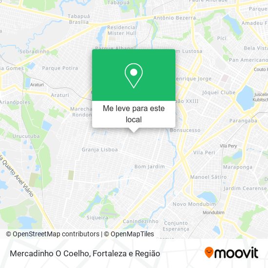 Mercadinho O Coelho mapa