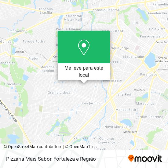 Pizzaria Mais Sabor mapa