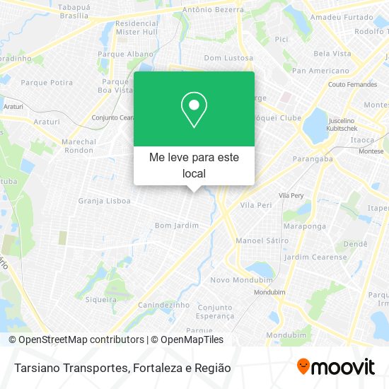 Tarsiano Transportes mapa