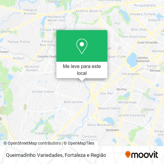 Queimadinho Variedades mapa