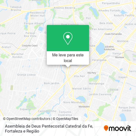 Asembleia de Deus Pentecostal Catedral da Fe mapa