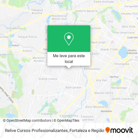 Relive Cursos Profissionalizantes mapa