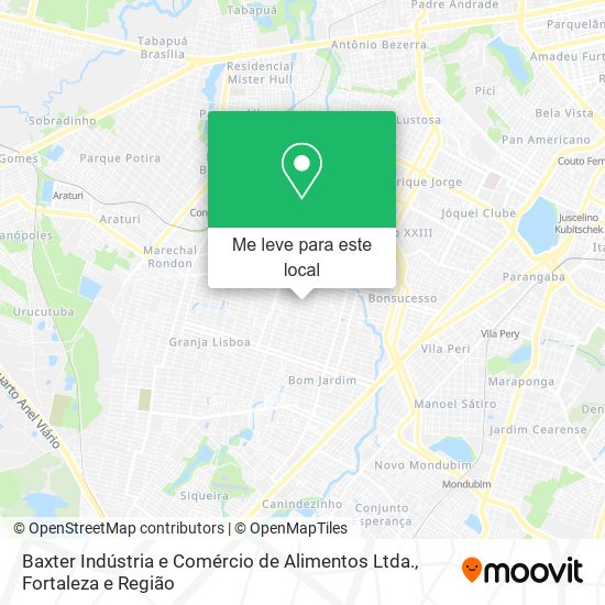 Baxter Indústria e Comércio de Alimentos Ltda. mapa