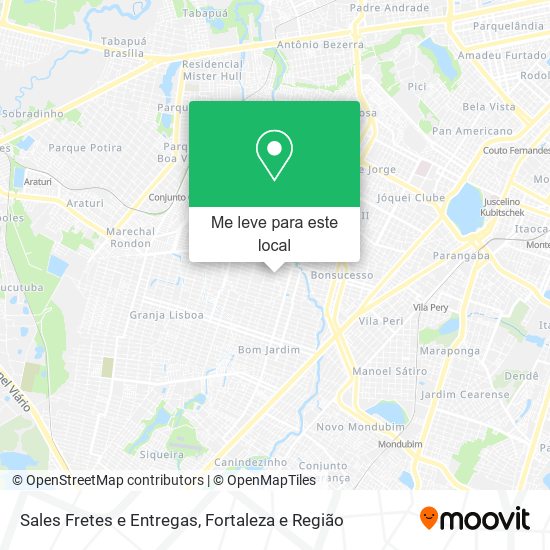 Sales Fretes e Entregas mapa