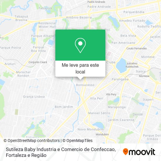 Sutileza Baby Industria e Comercio de Confeccao mapa