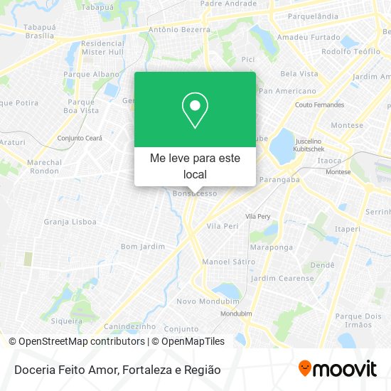 Doceria Feito Amor mapa