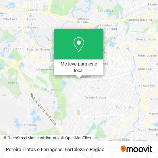 Pereira Tintas e Ferragens mapa