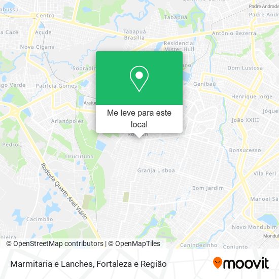 Marmitaria e Lanches mapa