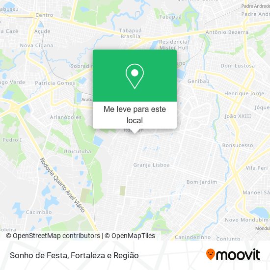 Sonho de Festa mapa