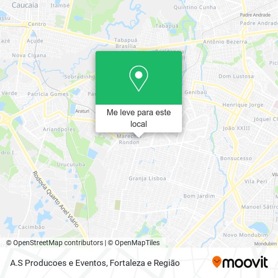 A.S Producoes e Eventos mapa