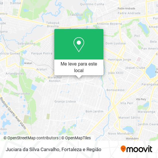 Juciara da Silva Carvalho mapa