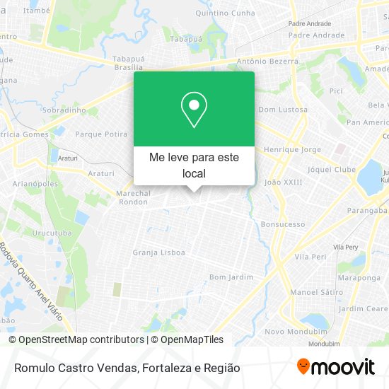 Romulo Castro Vendas mapa