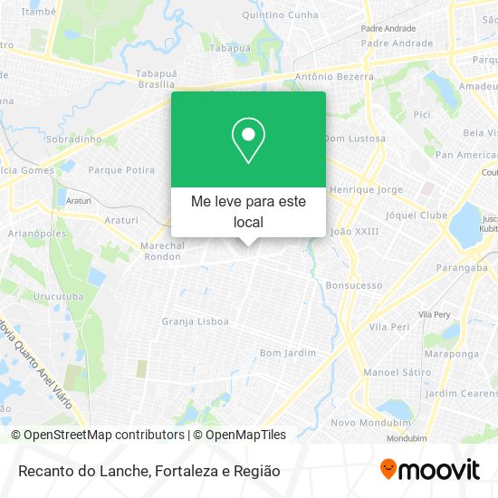 Recanto do Lanche mapa