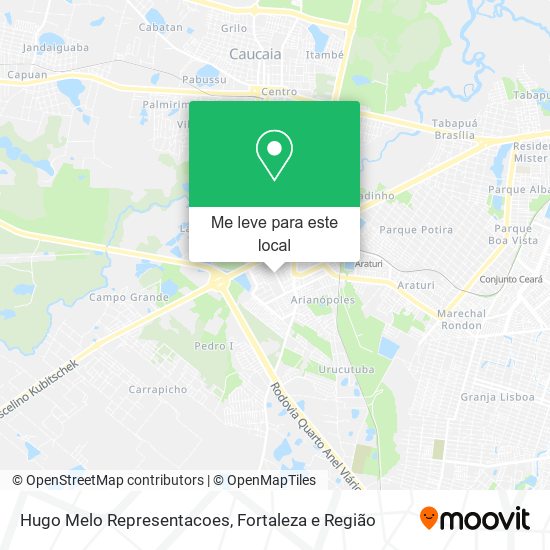 Hugo Melo Representacoes mapa