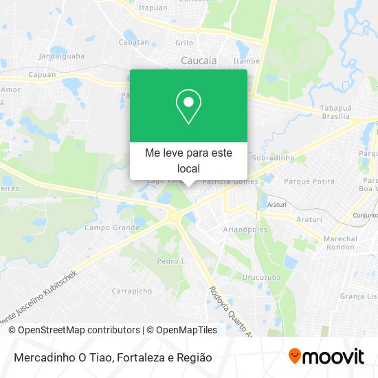 Mercadinho O Tiao mapa