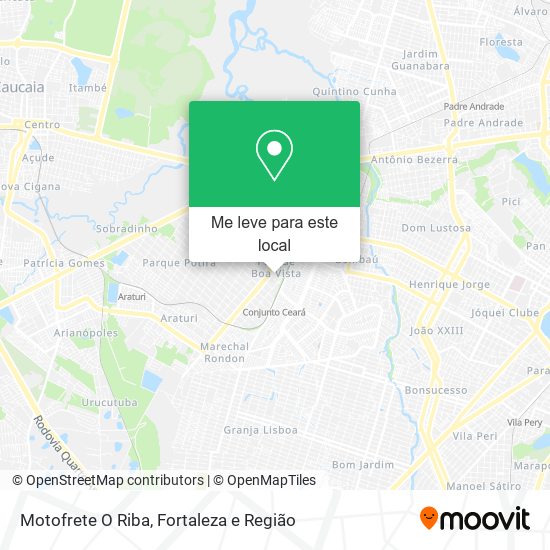 Motofrete O Riba mapa