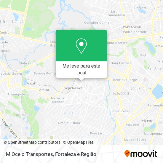 M Ocelo Transportes mapa