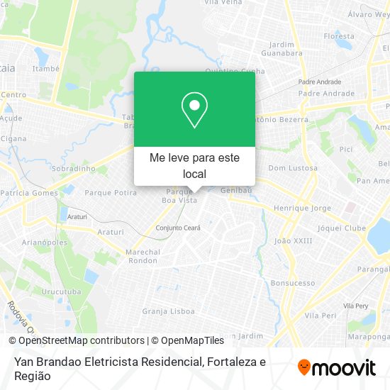 Yan Brandao Eletricista Residencial mapa