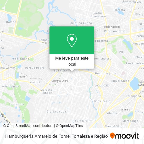 Hamburgueria Amarelo de Fome mapa