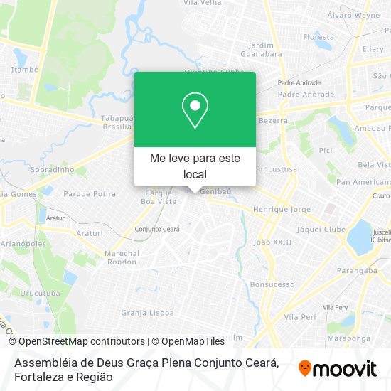 Assembléia de Deus Graça Plena Conjunto Ceará mapa