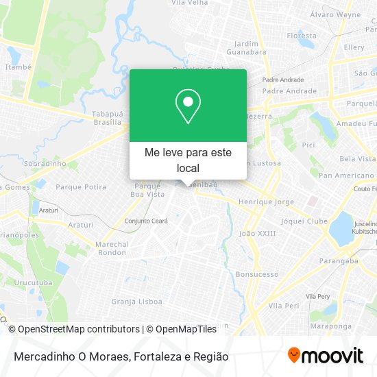 Mercadinho O Moraes mapa