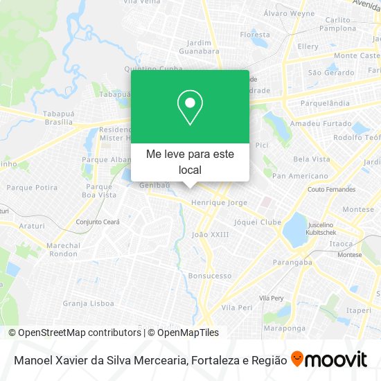 Manoel Xavier da Silva Mercearia mapa