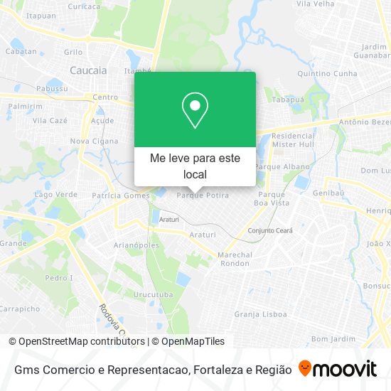 Gms Comercio e Representacao mapa