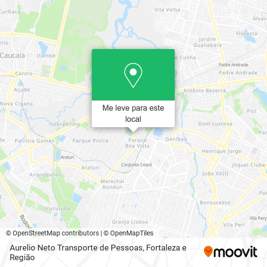 Aurelio Neto Transporte de Pessoas mapa