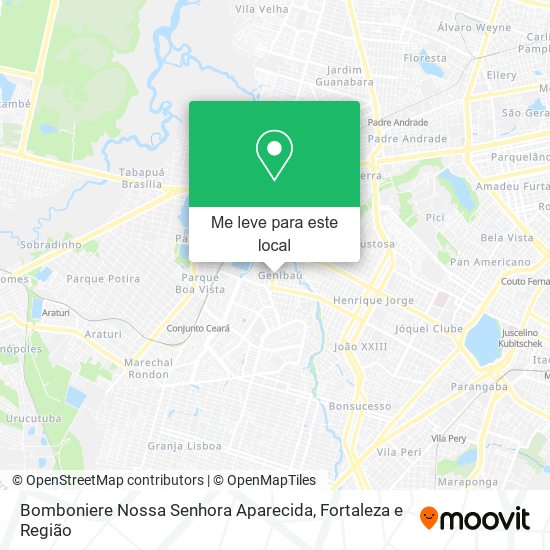 Bomboniere Nossa Senhora Aparecida mapa