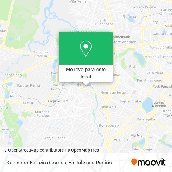 Kacielder Ferreira Gomes mapa