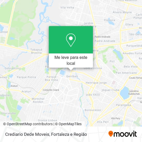 Crediario Dede Moveis mapa