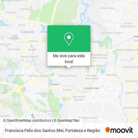 Francisca Felix dos Santos Mei mapa