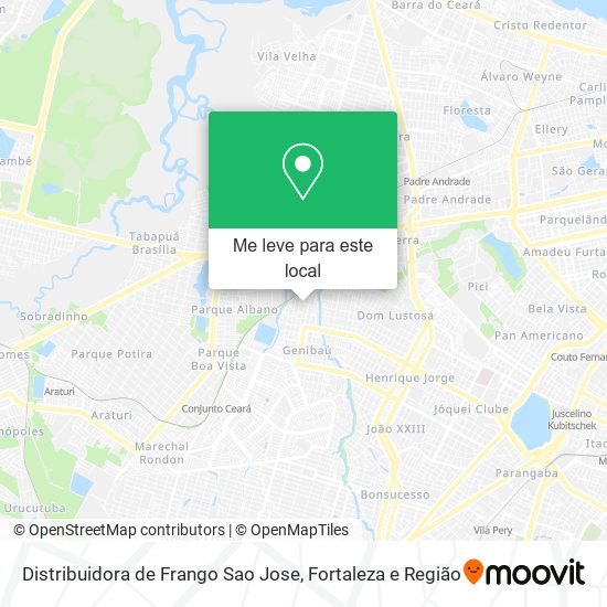 Distribuidora de Frango Sao Jose mapa