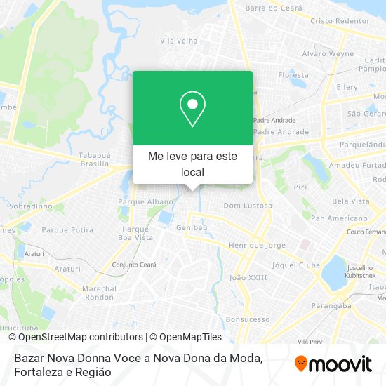 Bazar Nova Donna Voce a Nova Dona da Moda mapa