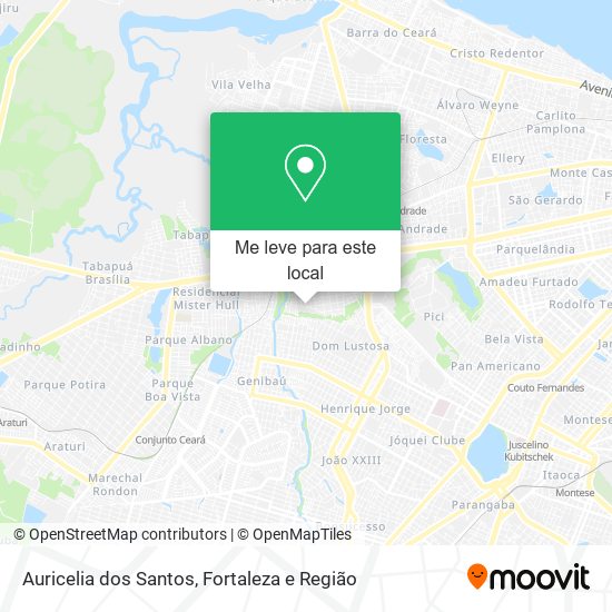 Auricelia dos Santos mapa