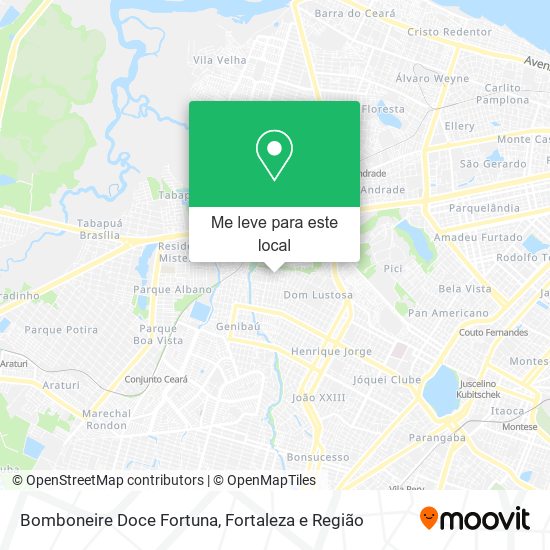 Bomboneire Doce Fortuna mapa