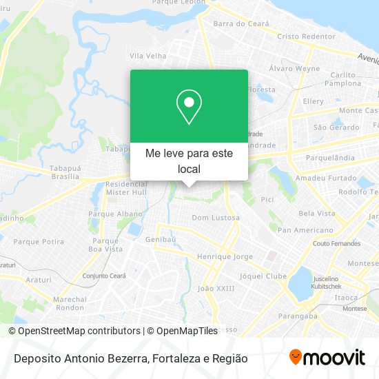 Deposito Antonio Bezerra mapa