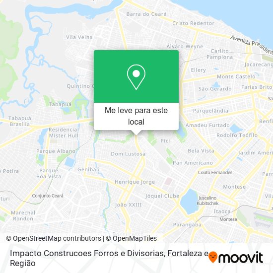 Impacto Construcoes Forros e Divisorias mapa