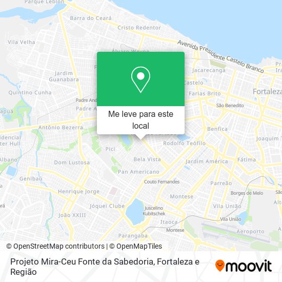 Projeto Mira-Ceu Fonte da Sabedoria mapa