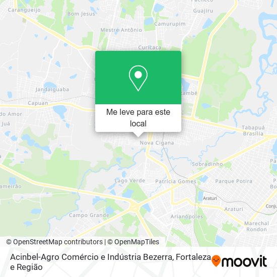Acinbel-Agro Comércio e Indústria Bezerra mapa