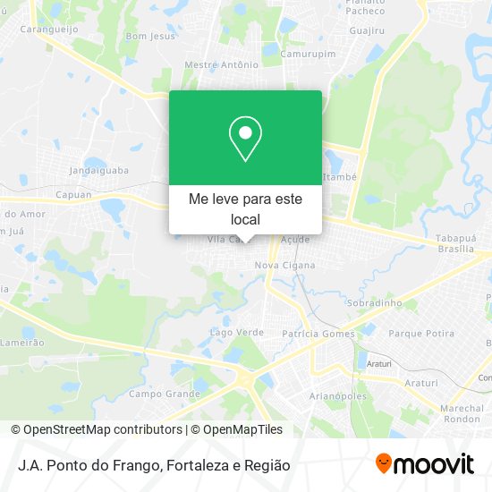 J.A. Ponto do Frango mapa