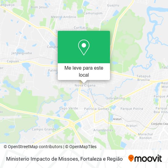 Ministerio Impacto de Missoes mapa