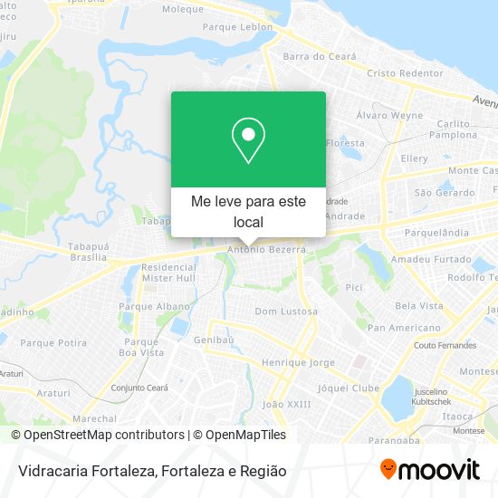 Vidracaria Fortaleza mapa