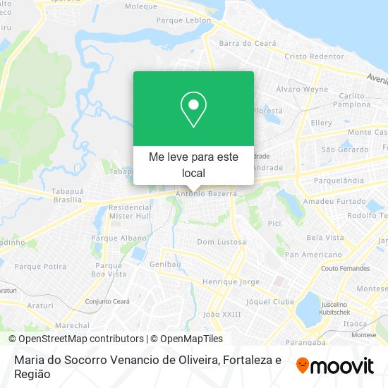 Maria do Socorro Venancio de Oliveira mapa