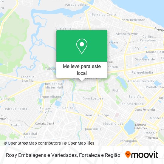 Rosy Embalagens e Variedades mapa