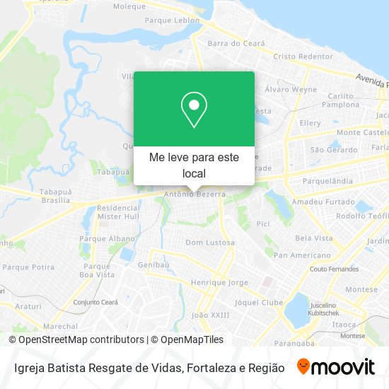 Igreja Batista Resgate de Vidas mapa