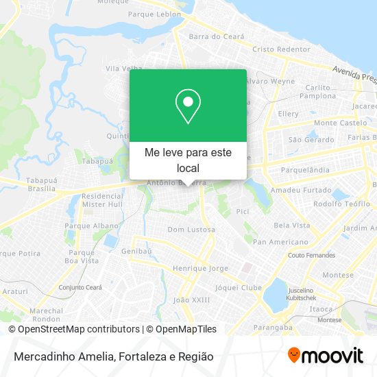 Mercadinho Amelia mapa